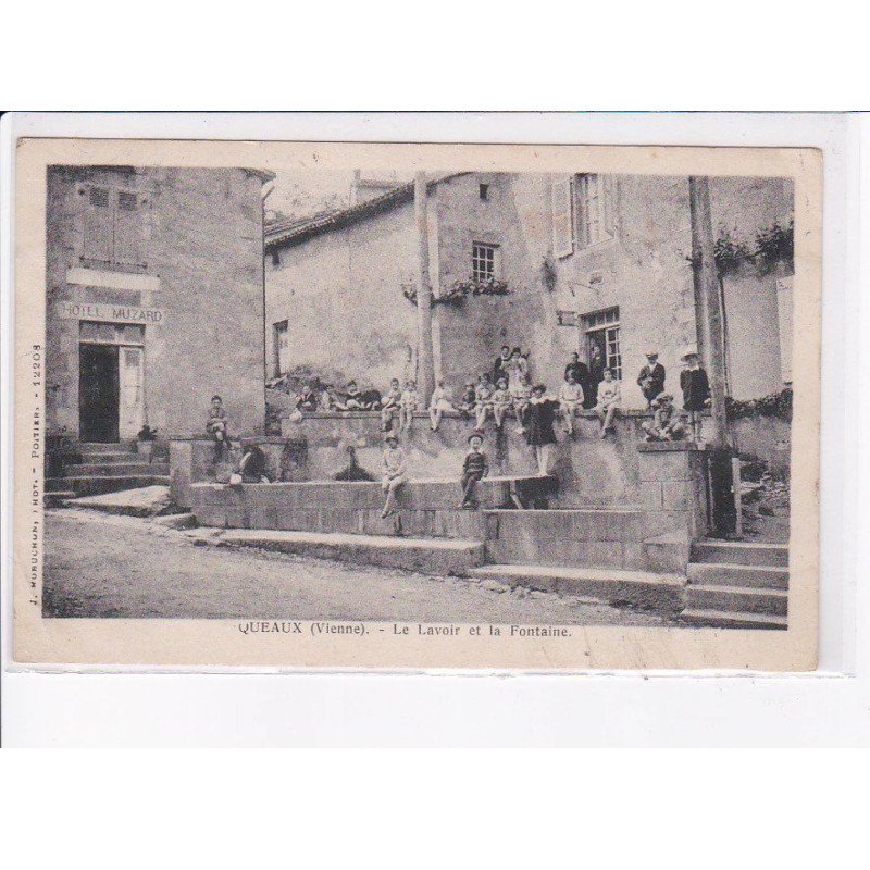 QUEAUX: le lavoir et la fontaine - état