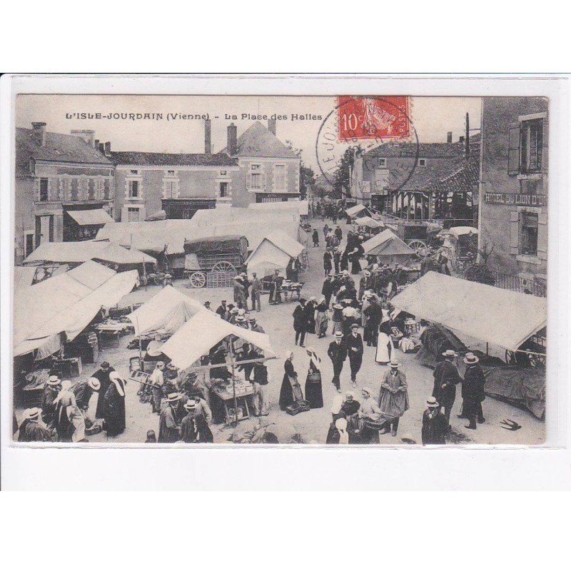 L'ISLE-JOURDAIN: la place des halles - très bon état