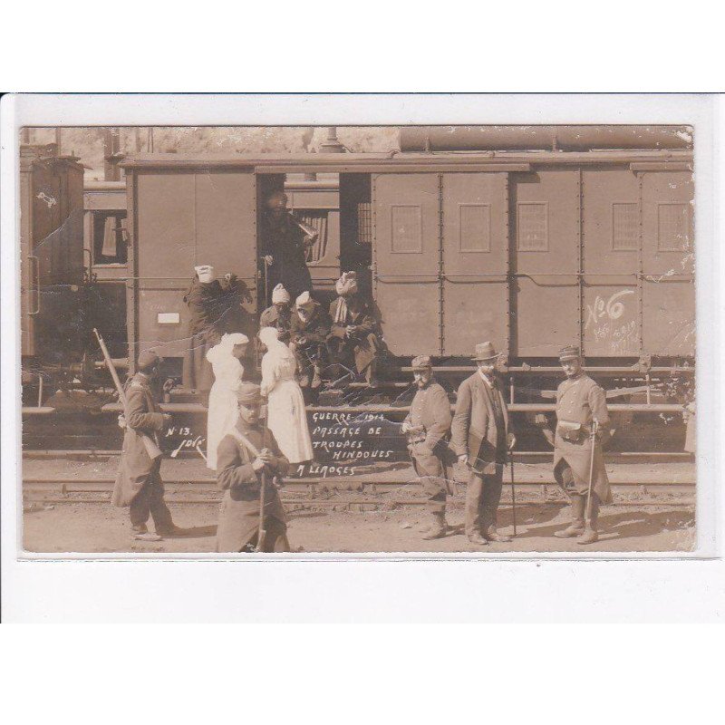 LIMOGES: guerre 1914, passage de troupes hindoues - très bon état