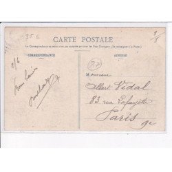 LIMOGES: grèves 1905, funérailles de vardelle, le cortège passant place de l'hôtel-de-ville - très bon état