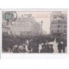 LIMOGES: grèves 1905, funérailles de vardelle, le cortège passant place sadi-carnot - très bon état