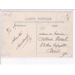 LIMOGES: grèves 1905, funérailles de vardelle, le cortège passant place sadi-carnot - très bon état