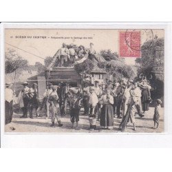 HAUTE-VIENNE: scène du centre préparatifs pour le battage des blés - très bon état