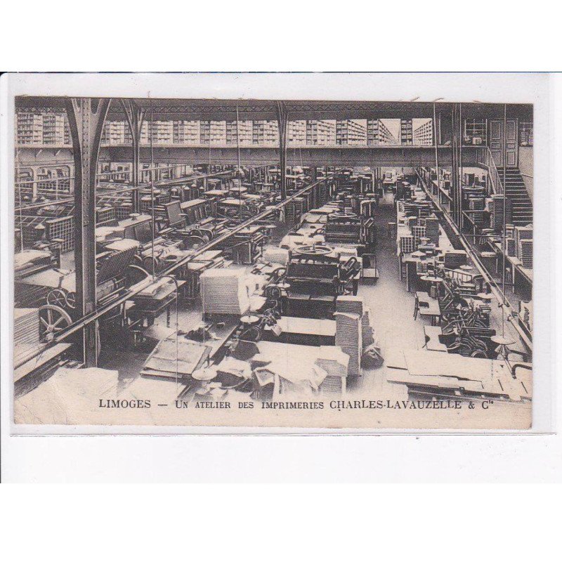 LIMOGES: un atelier des imprimeries, charles-lavauzelle et Cie - très bon état