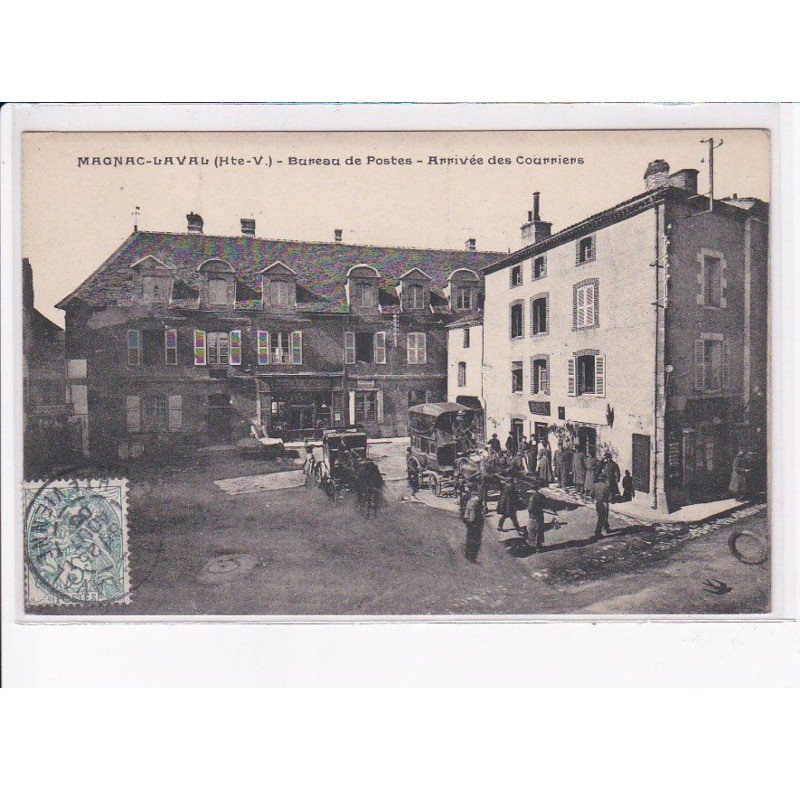 MAGNAC-LAVAL: bureau de postes, arrivée des courriers - très bon état