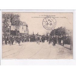 LIMOGES: les troubles, les manifestants à la sortie du cirque place jourdan 1905 - état