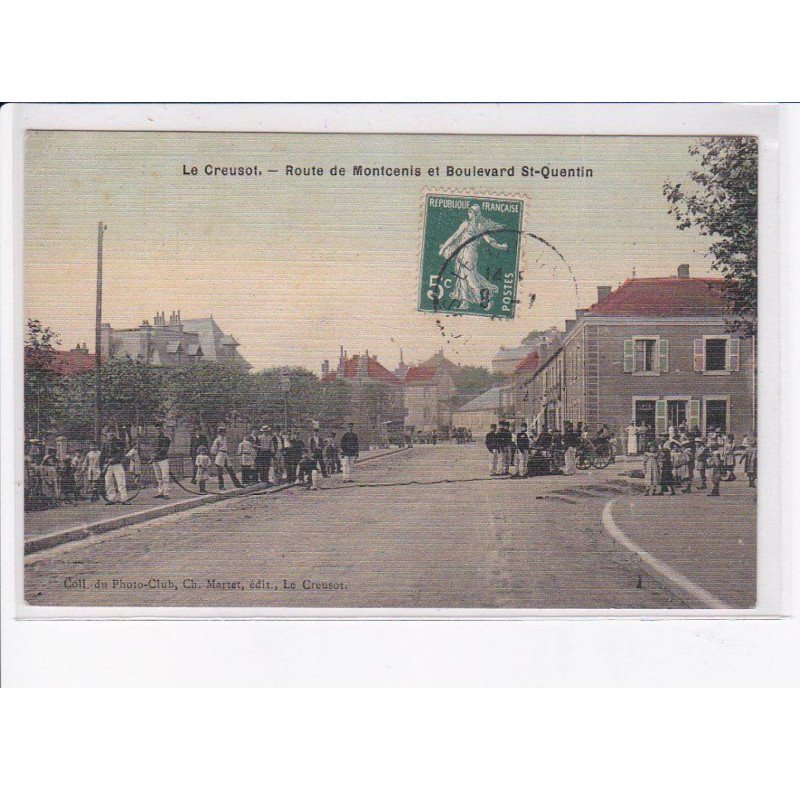 LE CREUSOT: route de montcenis et boulevard saint-quentin, pompiers - très bon état