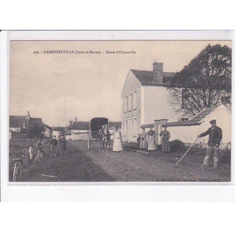 GARENTEVILLE: route d'obsonville, attelage - très bon état