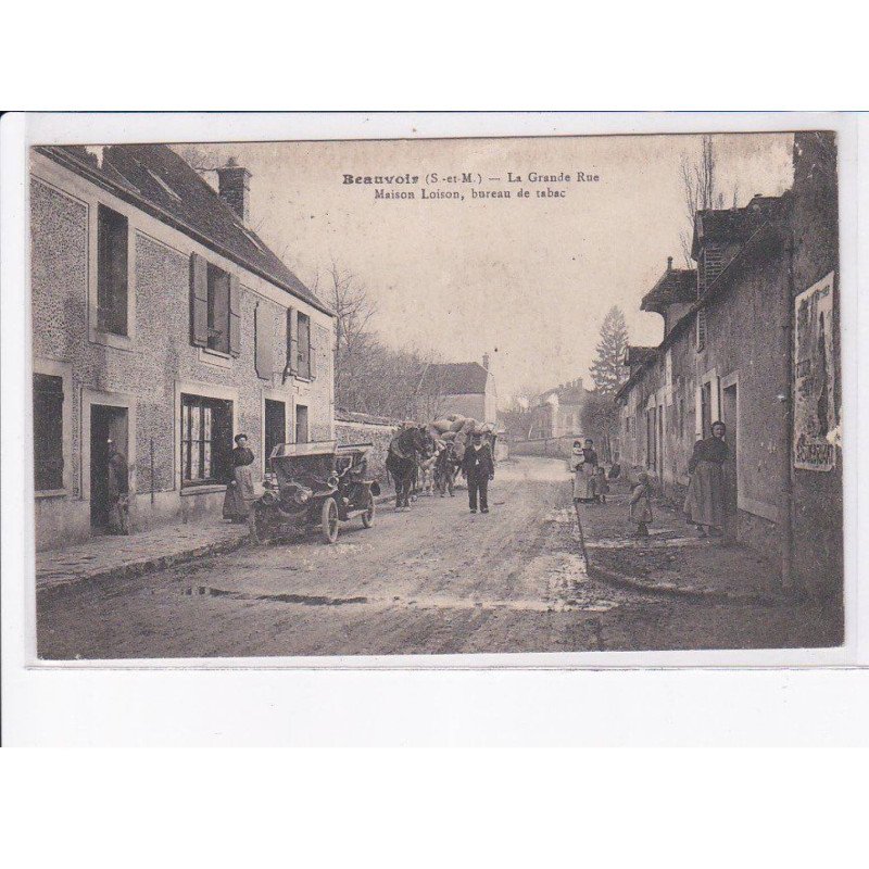 BEAUVOIR: la grande rue, maison loison, bureau de tabac, automobile - état