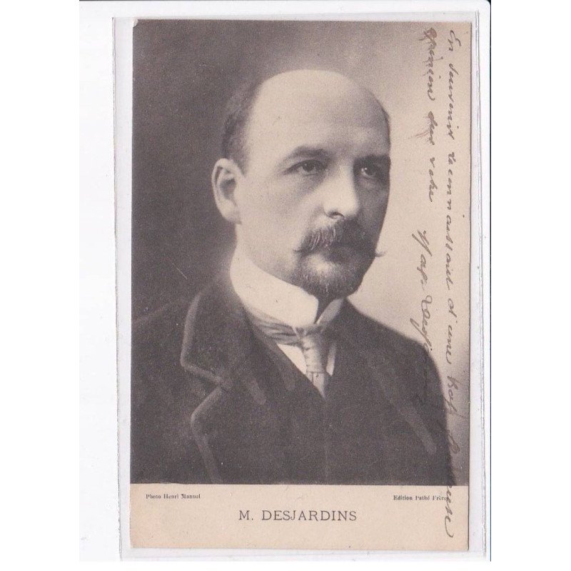 Autographe comedien (Théâtre) : M. Desjardins - très bon état