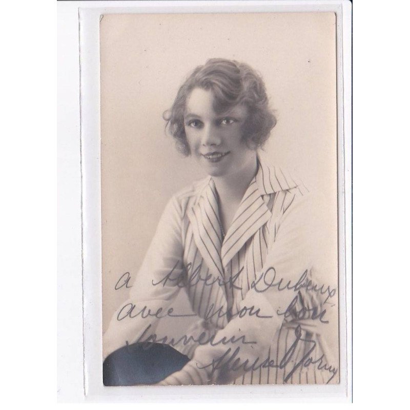 Autographe comedienne (Théâtre) : Fleure Moruy (?) - très bon état