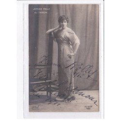 Autographe comedienne (Théâtre) : Jeanne Rolly de l'odéon - très bon état
