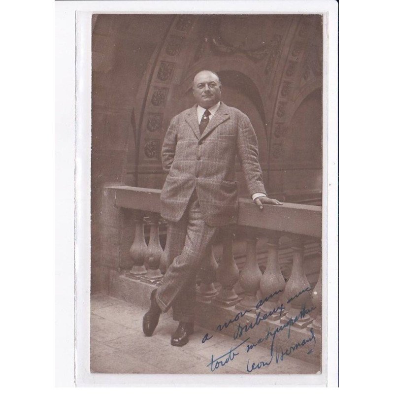 Autographe comedienne (Théâtre) : Leon Bernard - très bon état