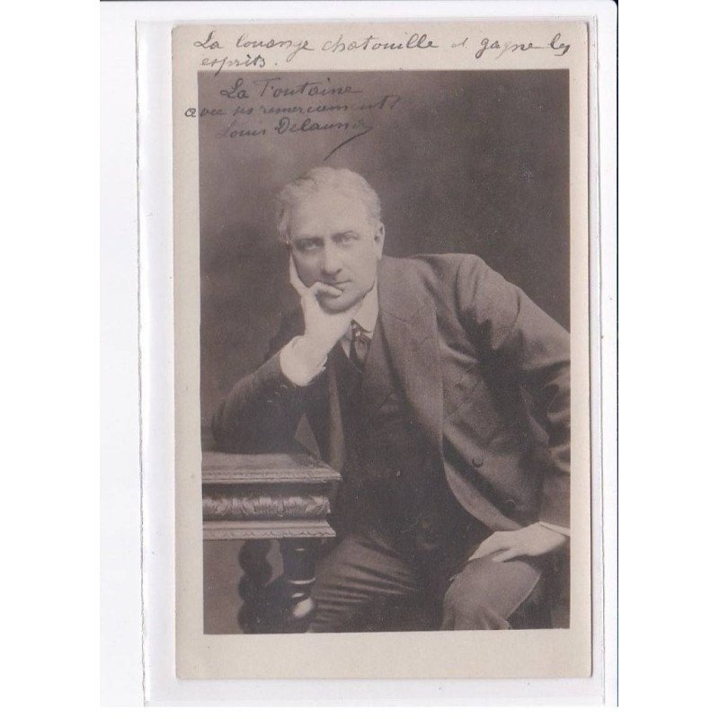 Autographe comedienne (Théâtre) : Louis Delaumer (?) - très bon état