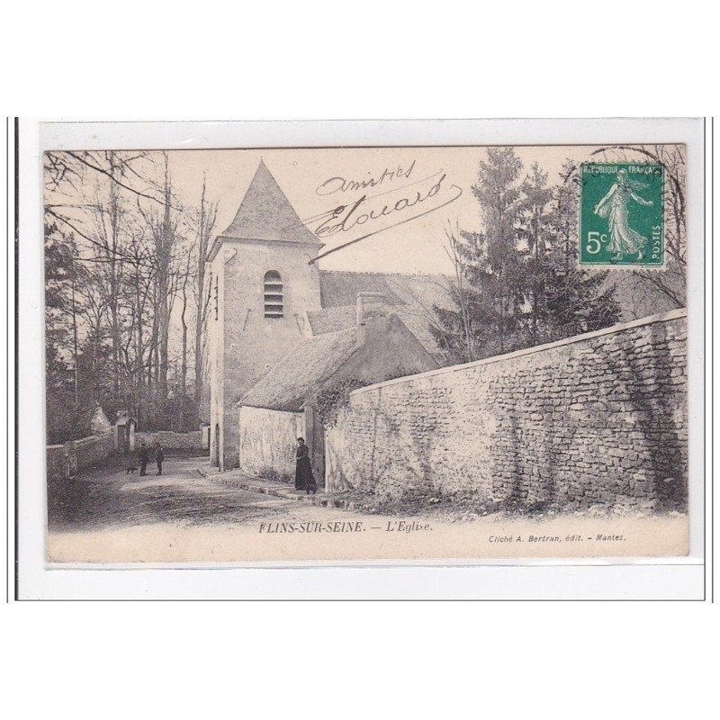 FLINS-sur-SEINE : l'eglise - tres bon etat