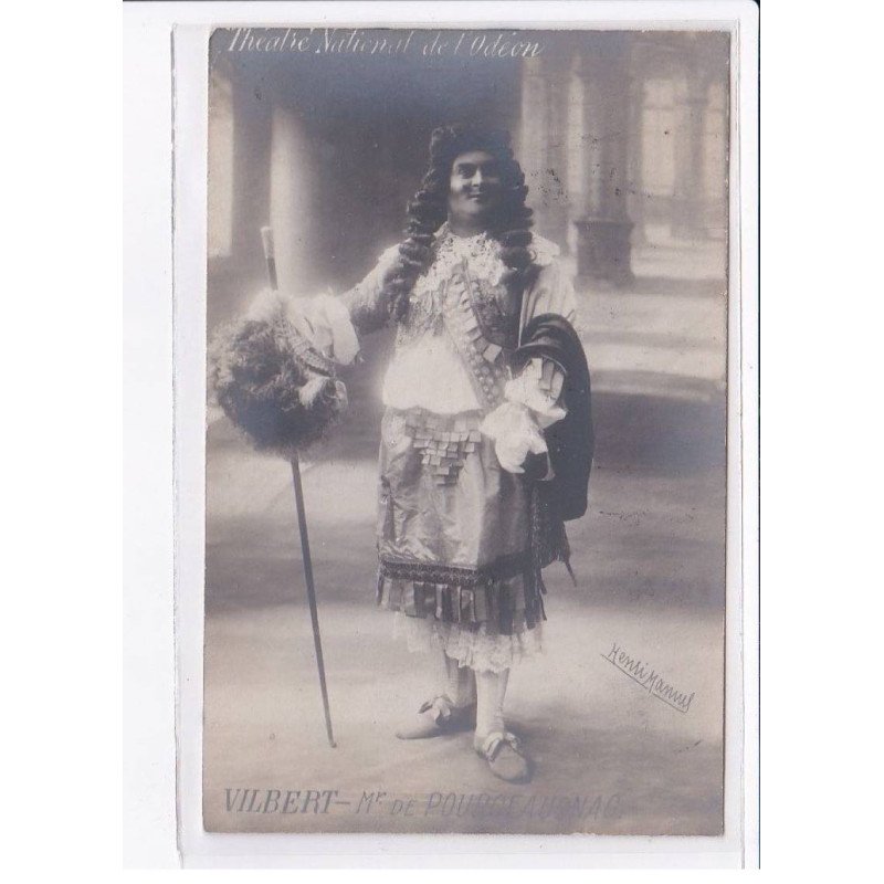 Autographe comedien (Théâtre) : théâtre national de l'odéon, Vilbert Mr. de Pouceaucnac (?) - très bon état