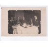 FRANCE: carte photo, à localiser, personnages à table - très bon état