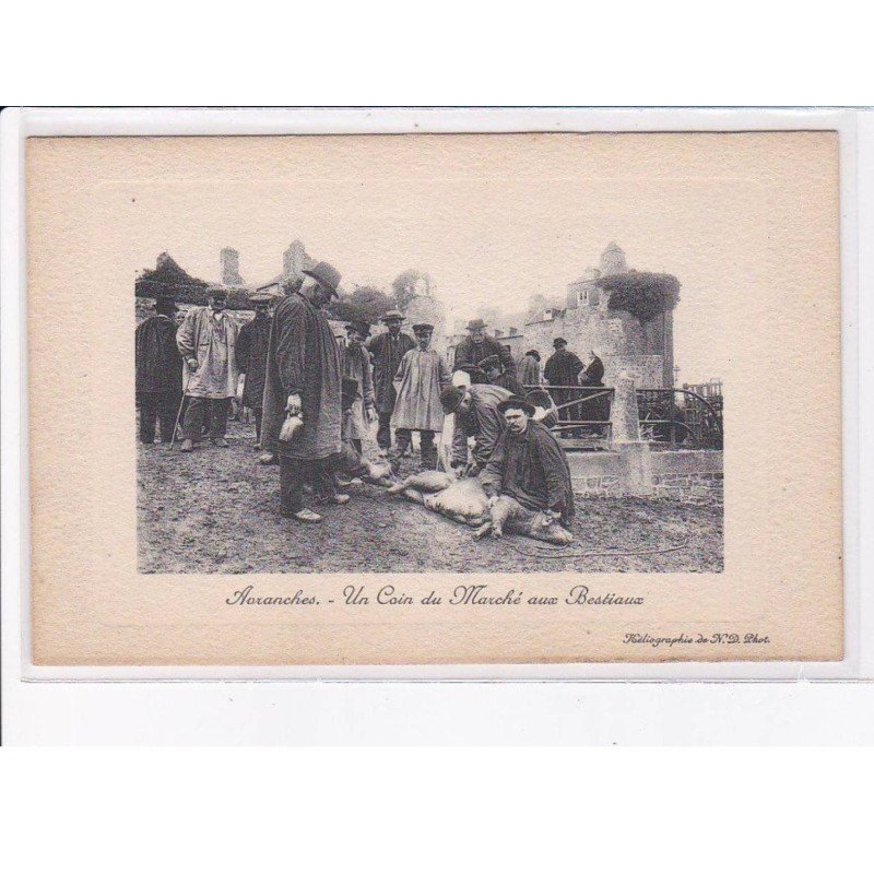 AVRANCHES: un coin du marché aux bestiaux - très bon état