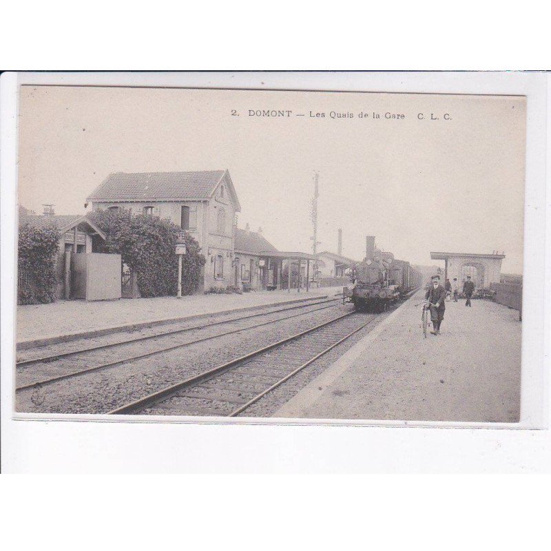 PARMAIN: les quais de la gare, train