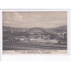 LUXEMBOURG: schengen mit der neuen moselbrücke ausgeführt durch die firma Paul Würth et Co - état