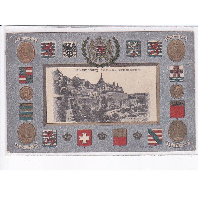 LUXEMBOURG: vue prise de la caserne des volontaires - état