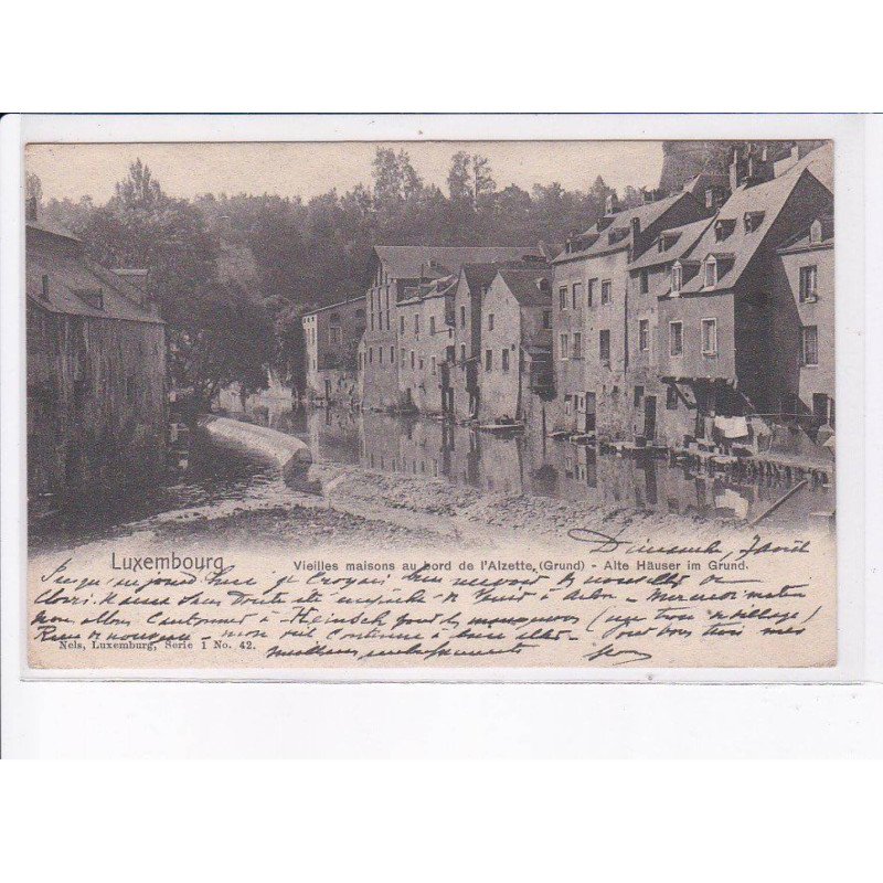 LUXEMBOURG: vieilles maisons au bord de l'alzette (grund) - très bon état