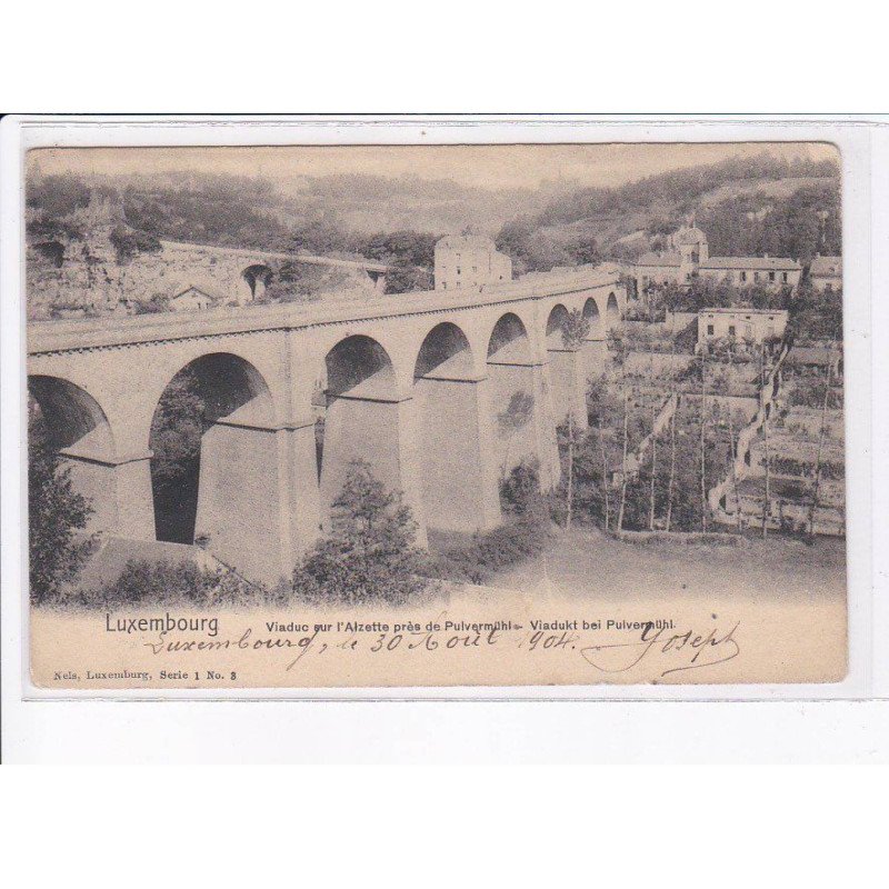 LUXEMBOURG: viaducsur l'alzette près de pulvermühl - état