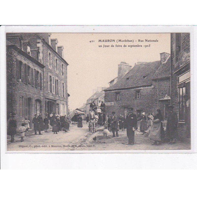 MAURIN: rue nationale un jour de foire de septembre 1905 - très bon état