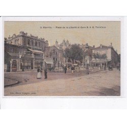 BIARRITZ: place de la liberté et gare B.A.B. terminus - très bon état