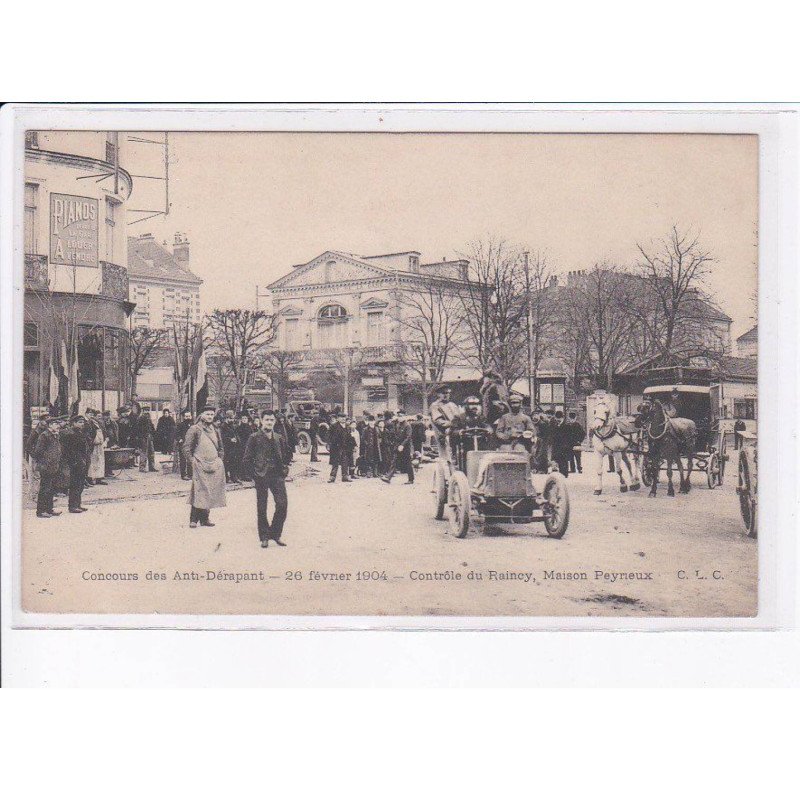 RAINCY: concours des anti-dérapant 26 février 1904 contrôle du raincy, maison peyneux - très bon état