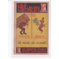 PUBLICITE: dessin de willette, autographe, les meilleurs meubles - très bon état