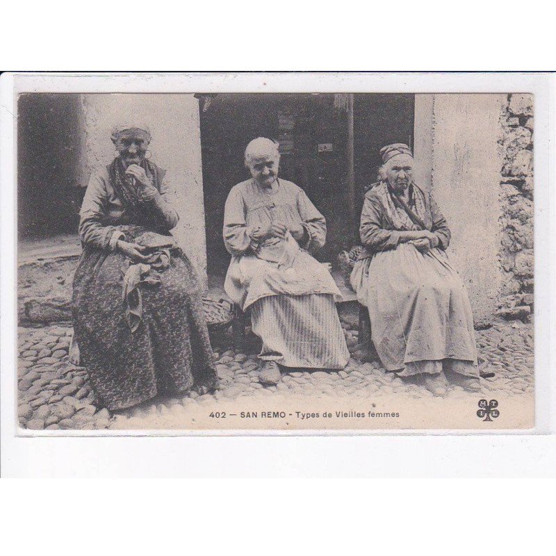 ITALIE: SAN REMO: types de vieilles femmes - très bon état