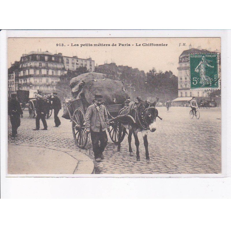 PARIS: les petits métiers de paris, le chiffonnier - état