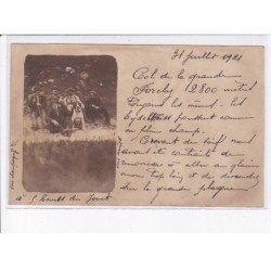 HAUTE-SAVOIE: col de la grande forclaz, personnages et chien - très bon état