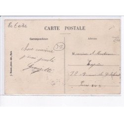 CORBEIL: garage de la société des carrières, camions de 5 tonnes à avant-trains électriques - état