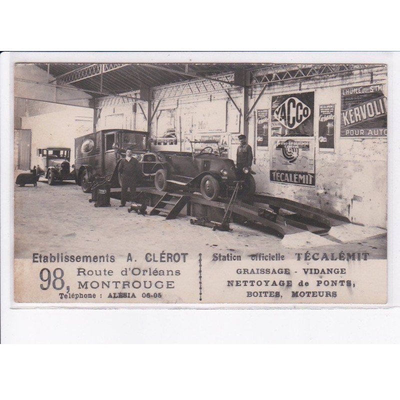 MONTROUGE: établissements A. Clérot, station officielle técalémit, garage automobile - très bon état