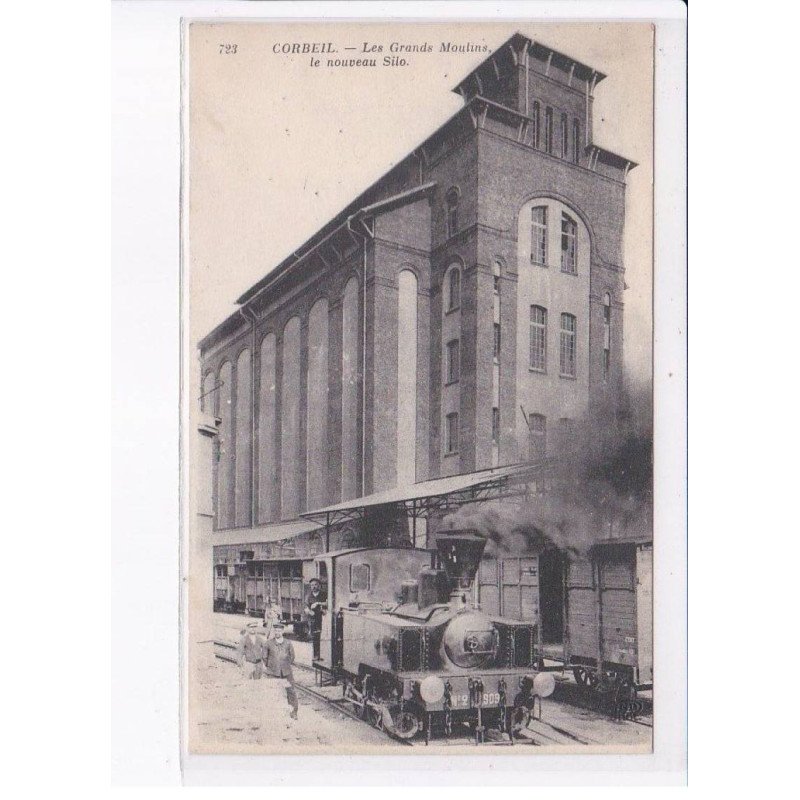 CORBEIL: les grands moulins, le nouveau silo, train - très bon état
