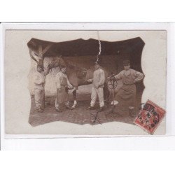 FONTAINEBLEAU: militaire, cheval, rasoir - état (décollée)