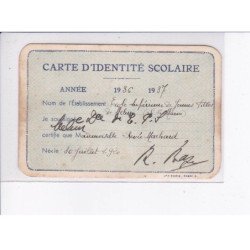 MELUN: école de jeunes filles, carte d'identité scolaire - très bon état
