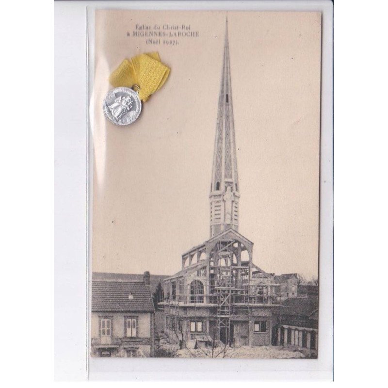 MIGENNES-LAROCHE: noël 1927, église du christ-roi - très bon état