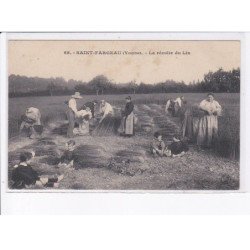 SAINT-FARGEAU: la récolte du lin - état