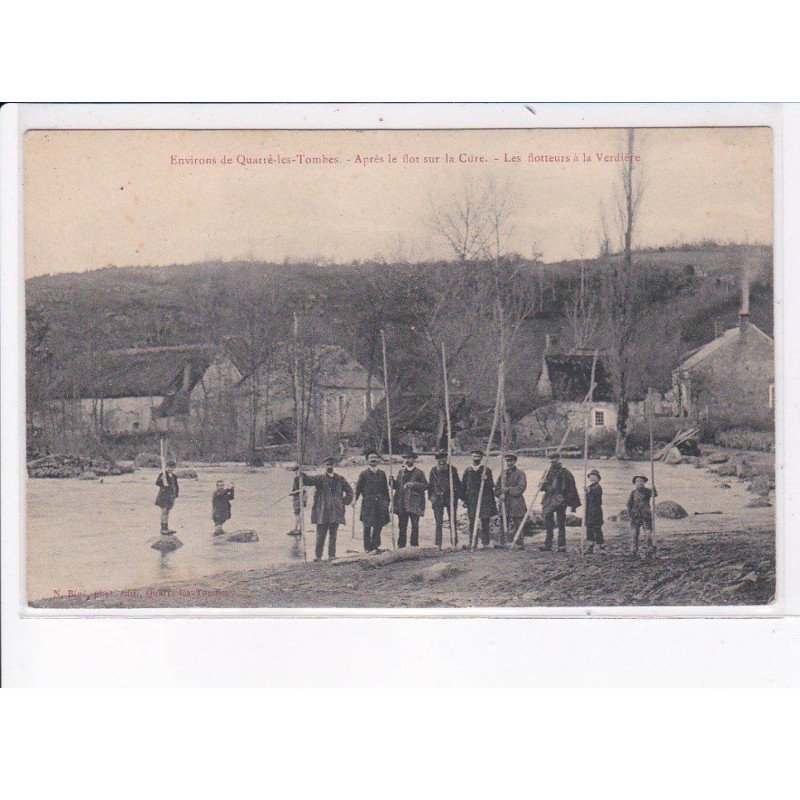 YONNE: environs quarré-les-tombes, après le flot sur la cure, les flotteurs à la verdière - très bon état