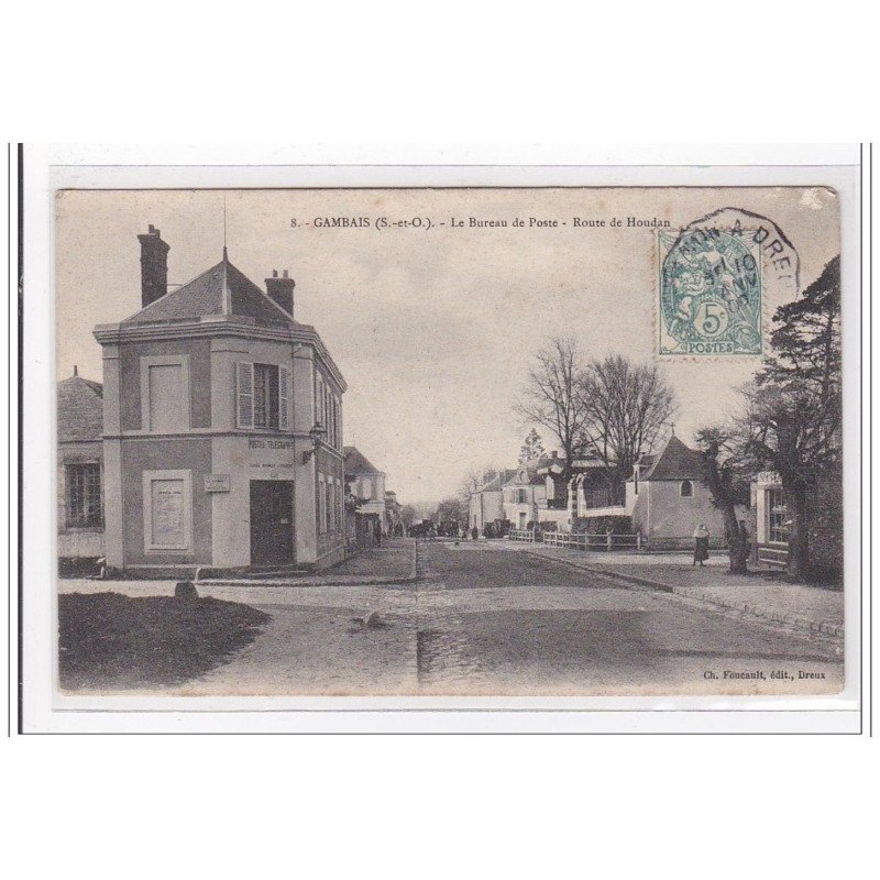 GAMBAIS : le bureau de poste, route de houdan - tres bon etat