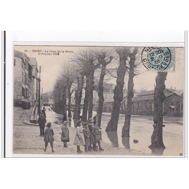NIORT : la crue de la sevre, 11 fevrier 1904 - tres bon etat