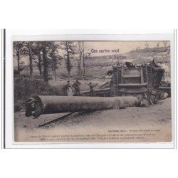 CHUIGNE : canon de 380m/m capturé par les australiens pres de chuignes et destiné au bombardement d'amien- tres bon etat