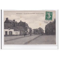 SOMAIN : la rue leon-gambetta, vue de la place - tres bon etat