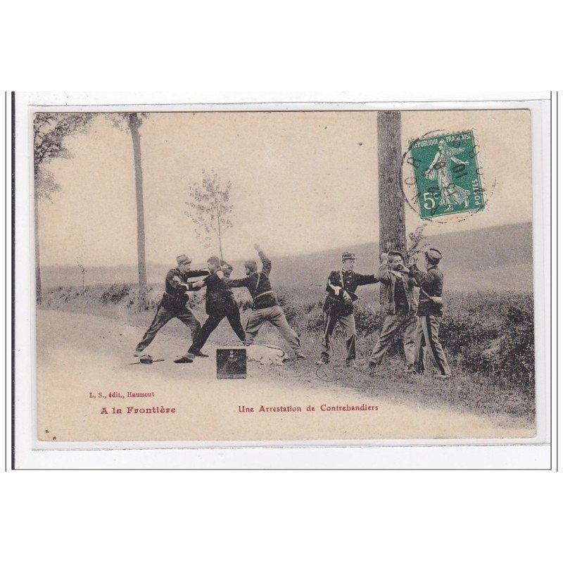 NORD : a la frontiere, une arrestation de contrebandiers - tres bon etat
