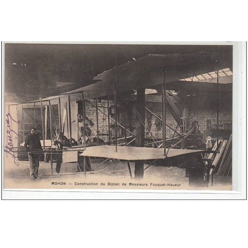 MOHON : construction du biplan Fouquet - Haueur (autographe ?) (aviation) - très bon état