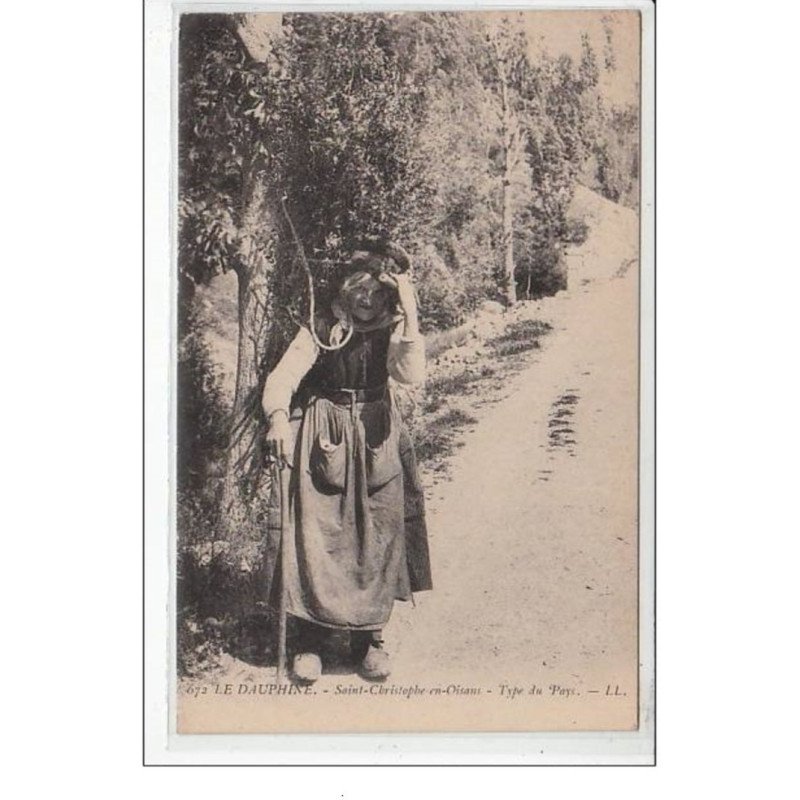 SAINT CHRISTOPHE EN OISANS : une mandiante ? (types du pays) - très bon état