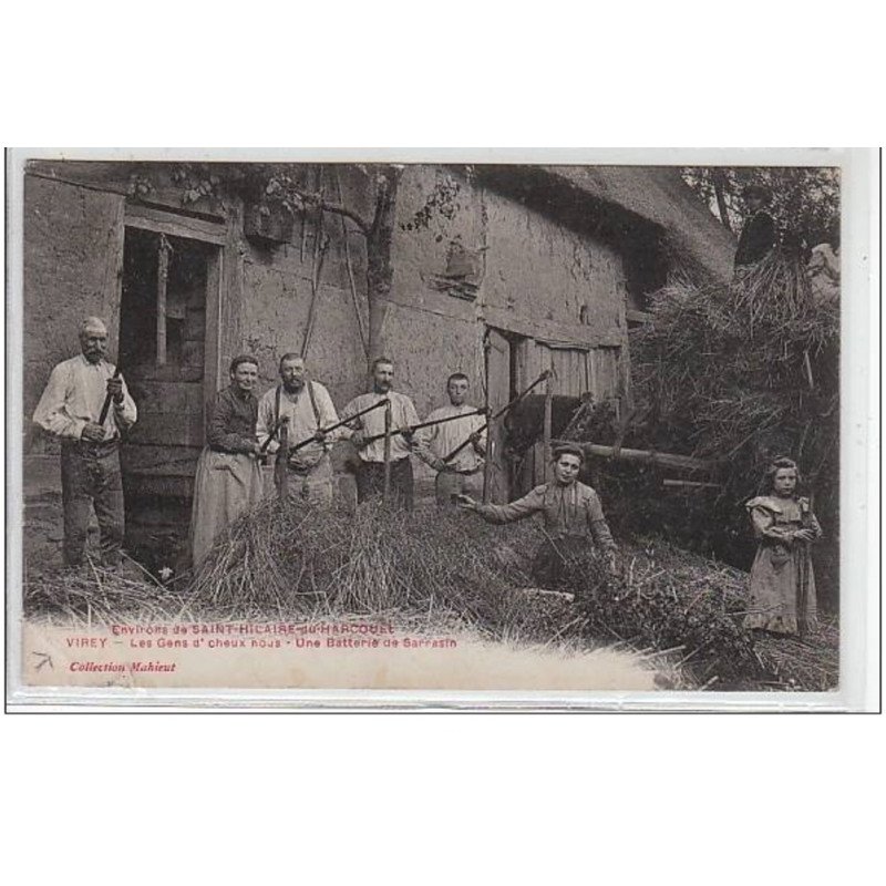 VIREY (environs de Saint Hilaire du Harcouet - une batterie de sarrasin - état (un coin plié et une légère pliure)